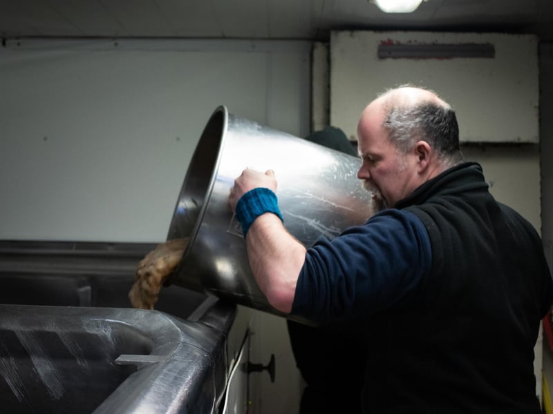 Buster Grant pitching yeast.