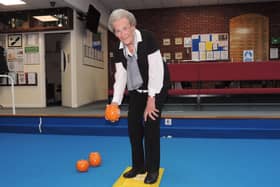Bowler Kathleen Lake of Ruskington hits a century.
