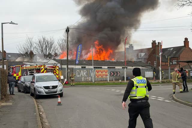 Emergency services at the scene.