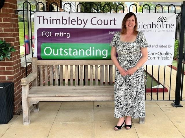 Proud of their achievement, home manager Hazel Whittaker.