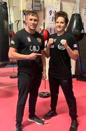 Boxing coach Amir Unsworth and Maverick Stars ambassador Chantelle Cameron. Photo supplied