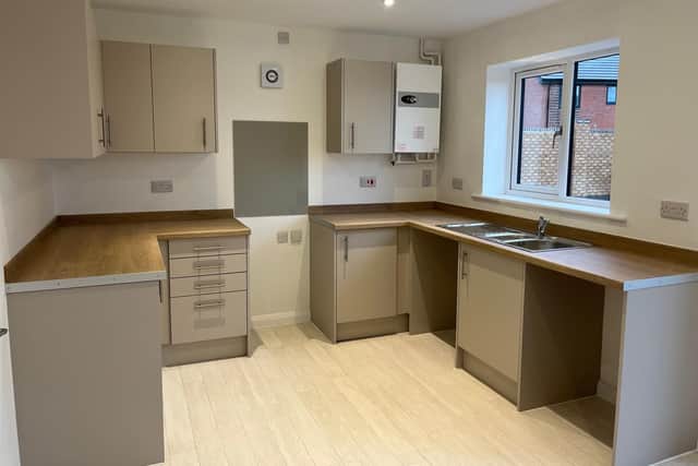 A kitchen in one of the ELDC delivered homes in Chapel St Leonards.