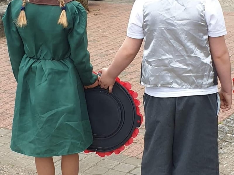Pupils from the Magdalen Church of England Primary School in Skegness were amongst those laying wreaths.