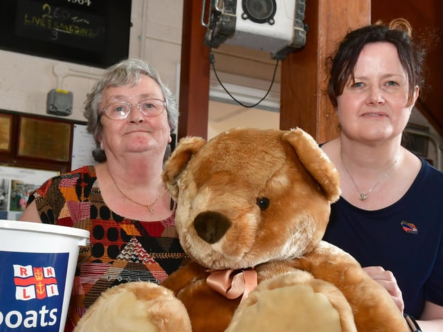 Fun and games with volunteers Mary and Paula.