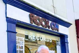 Bill at 'Rock On' records in Stamford