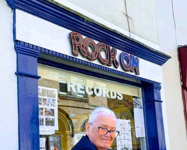 Bill at 'Rock On' records in Stamford