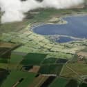 Anglian water's detailed impression of how the new reservoir could look in the landscape between Scredington, Swaton and Helpringham, near Sleaford.