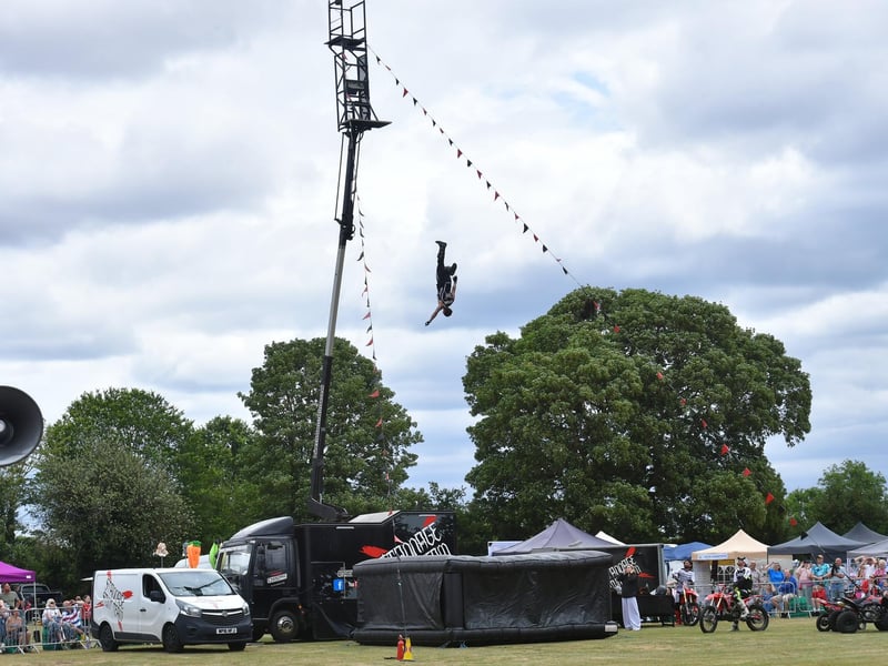 Putting on a memorable performance, the Stannage International Stunt Team.