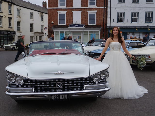 Seeing the 1959 Buick Invictor in all its glory, alongside Bridal Reloved model Holly Cook