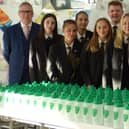 Banovallum students with the new bottles.