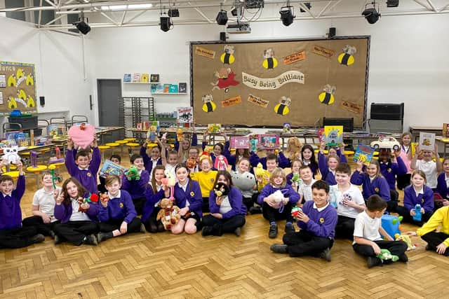 LaceyField's Year 6 pupils at the bric-a-brac sale.