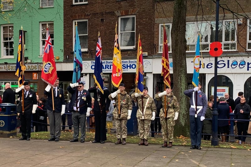 Standard bearers at the service.