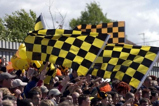 The away end was a sea of amber and black.