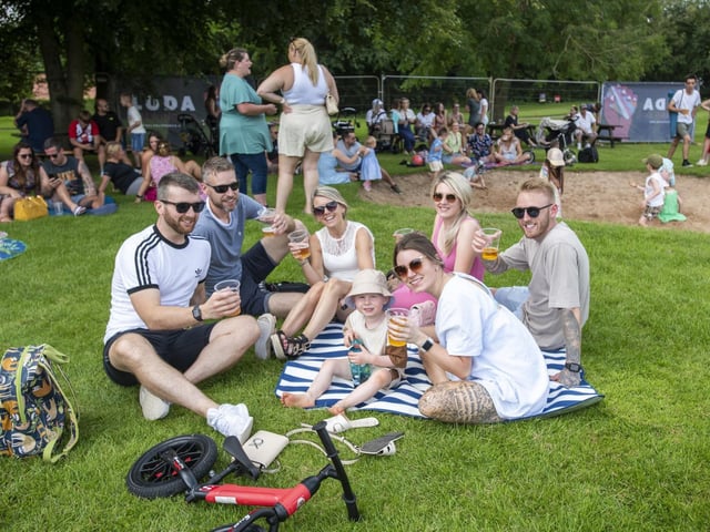Left to right: Aiden Jaines, Andy Fletcher, Tina Fletcher, Molly Reeson, George Reeson, Jess Spurr and Oscar Warren, age three.