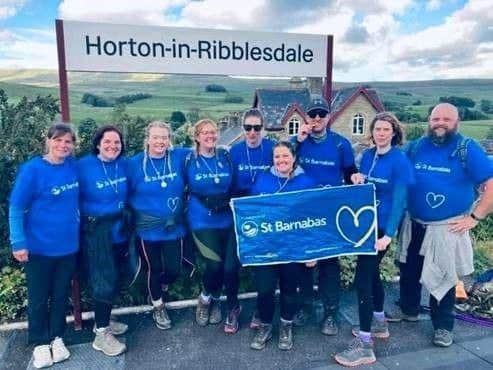 The team on the Yorkshire 3 peaks challenge
