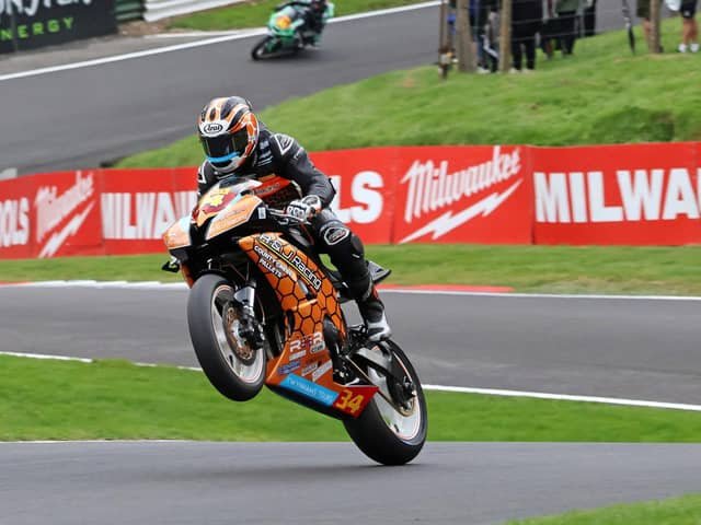 Aaron Silvester in action at Cadwell Park. Photo: MotoAero Photography.