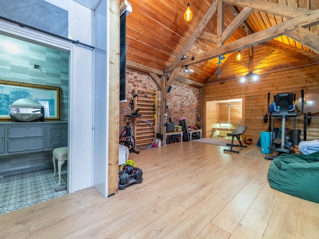The sauna and gym.