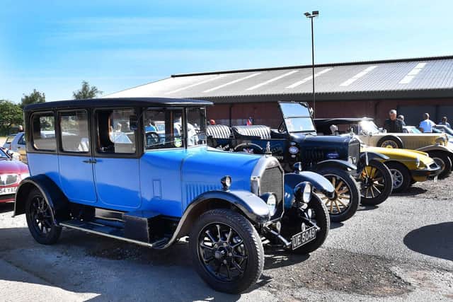 The classic cars congregated at the Cattle Market.