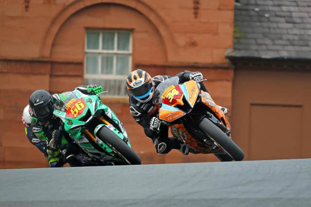 Aaron Silvester (no.34) in action at Oulton Park. Photo: MotoAero Photography.