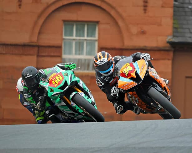 Aaron Silvester (no.34) in action at Oulton Park. Photo: MotoAero Photography.