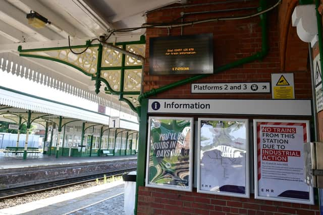 No trains running through Sleaford railway station, where lines cross east-west, north-south across the county.