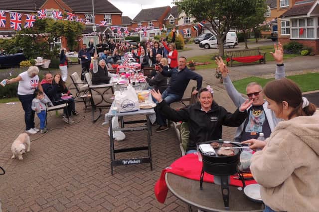 Fun at the street party in Cobblers Way, Sleaford on Saturday.