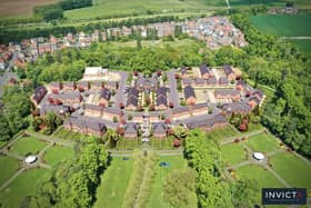 An aerial view of how the renovated old Rauceby Hospital could look in three years time. Image: Invicta Developments