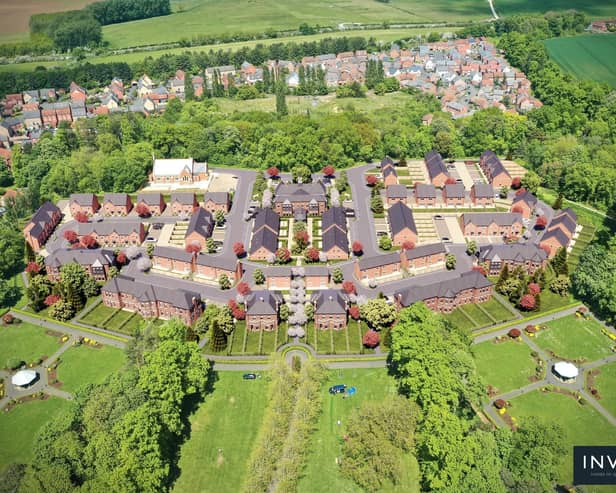 An aerial view of how the renovated old Rauceby Hospital could look in three years time. Image: Invicta Developments