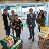 Club president Ian Williams, left, and chairman Paul Sellars attended the opening by Market Rasn Mayor, Jo Pilley, and Chairman of West Lindsey District Council, Stephen Bunney, along with Eve Bennett, right. Image: Dianne Tuckett