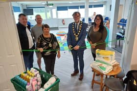 Club president Ian Williams, left, and chairman Paul Sellars attended the opening by Market Rasn Mayor, Jo Pilley, and Chairman of West Lindsey District Council, Stephen Bunney, along with Eve Bennett, right. Image: Dianne Tuckett