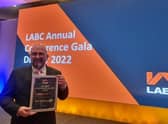 Phil Westmorland receiving his award