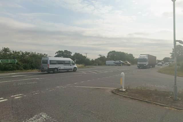 The busy staggered junction on the A17 at Brant Broughton. Google Maps
