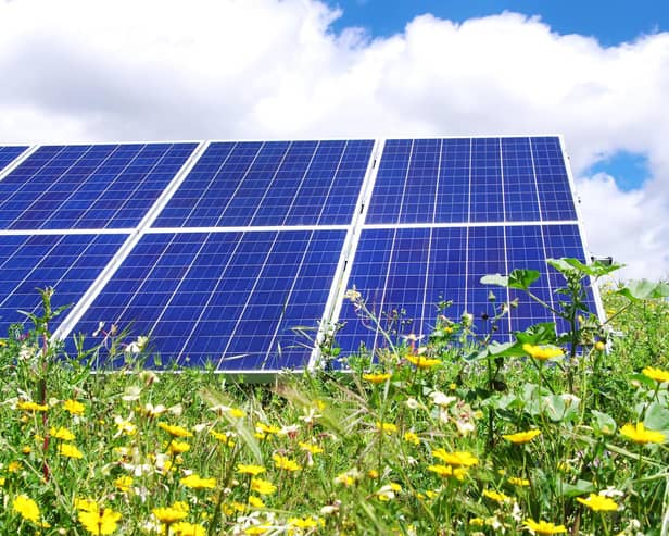 Photovoltaic panels like these would be installed on land owned by Blankney Estates.