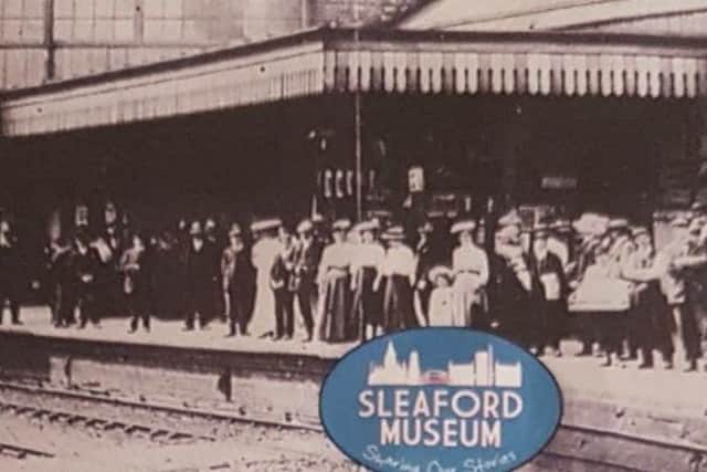 Sleaford railway station in 1907.