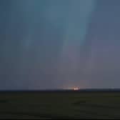 The few seconds of footage showing the Northern Lights over the Boston area, captured by Bartosz Fedkowicz.