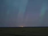 The few seconds of footage showing the Northern Lights over the Boston area, captured by Bartosz Fedkowicz.