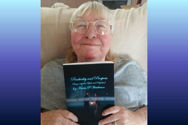 Karen with her book.