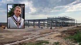 Mayor of Skegness, Cllr Adrian Findley, has praised the work being done on the new TEC college | Photo: James Turner/Facebook