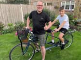 Adam Wales and his son Joe
