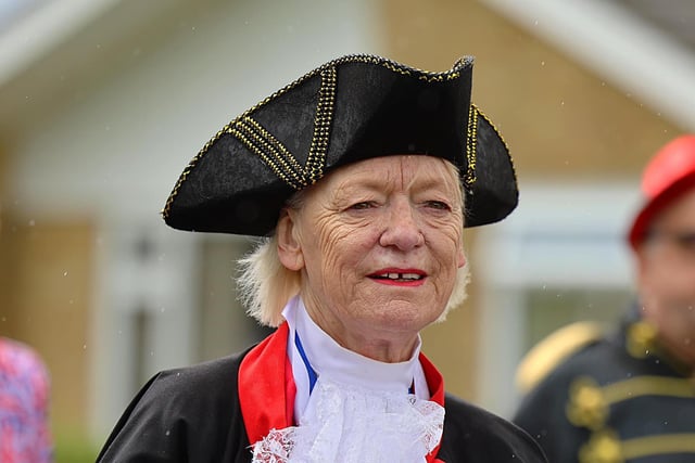 Oh Yeah, Oh Yeah - we are doing this! Town Crier Suzan Revell.