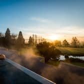 The rooftop infinity pool at Ragdale Hall.