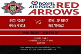 All are welcome to go along and enjoy the match between the RAF Red Arrows and Lincolnshire Firefighters.