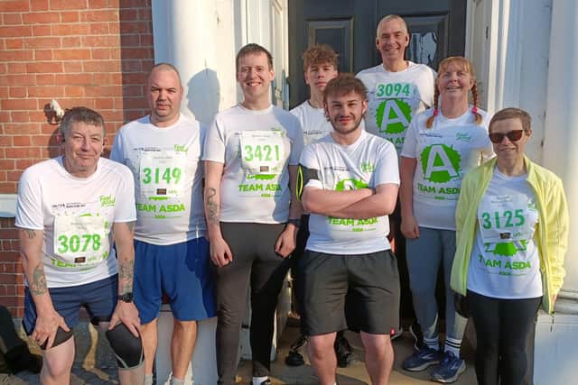Eight colleagues from Boston's Asda store formed Team Asda at the Boston Running Festival