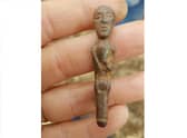 The 2,000 year old bronze nude figure discovered by Paul Shepheard in a field near Haconby. Photo: Paul Shepheard