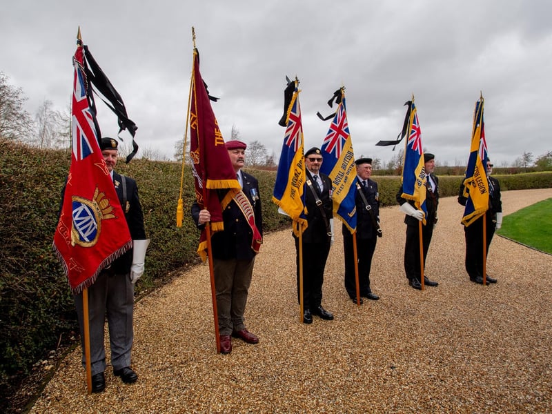 A guard of honour for Jack at Alford crematorium.