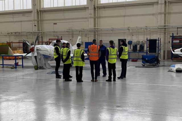 Affinity ASI workshop - Students visit hangar