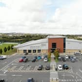 An external image of the Meridian Leisure Centre in Louth.