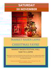 MARKET RASEN CRAFT AND GIFT CHRISTMAS FAYRE