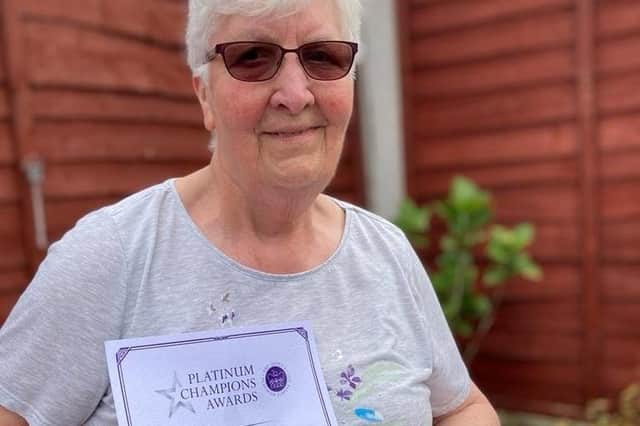 Marion Cotterill is one of just 500 recipients to receive the Platinum Jubilee Award.