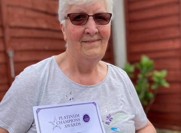 Marion Cotterill is one of just 500 recipients to receive the Platinum Jubilee Award.